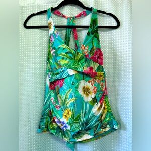 NWT. JANTZEN Louise wrap Tankini and Skirt Set